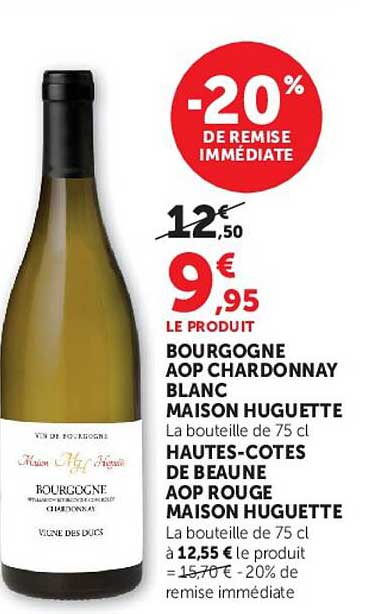 BOURGOGNE AOP CHARDONNAY BLANC MAISON HUGUETTE
