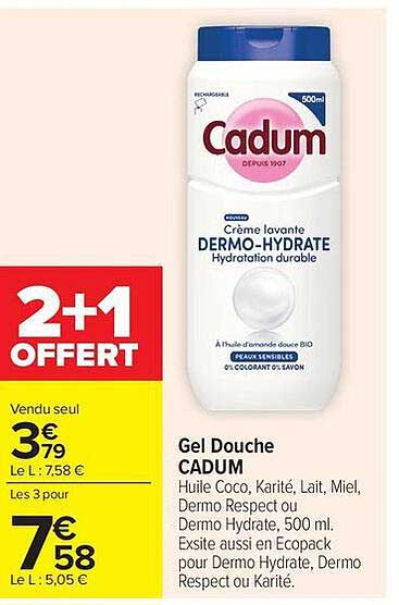 Cadum Crème lavante DERMO-HYDRATE