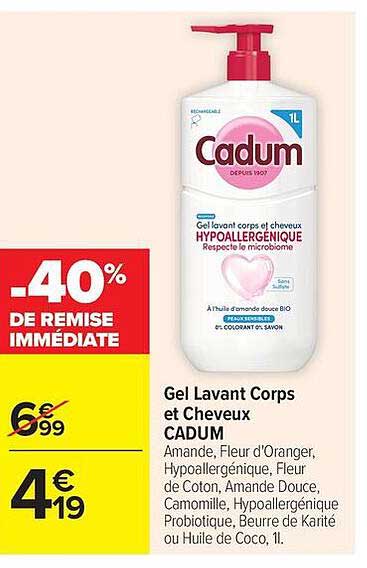 Cadum Gel Lavant Corps et Cheveux
