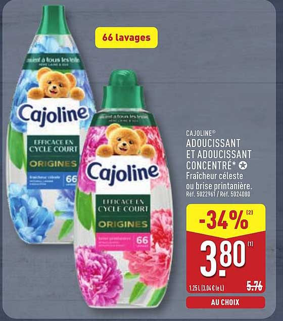 Cajoline EFFICACE EN CYCLE COURT ORIGINES