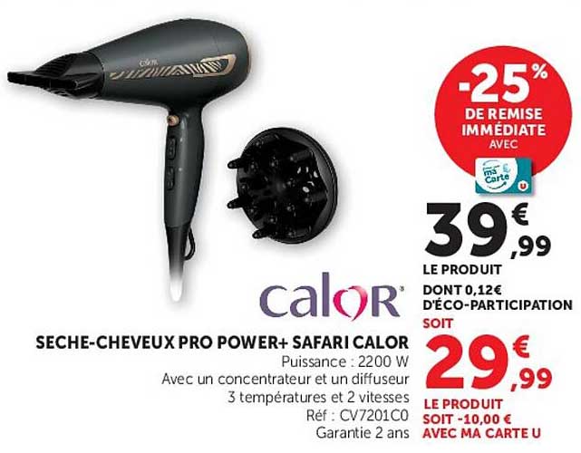 Calor Sèche-cheveux Pro Power+ Safari