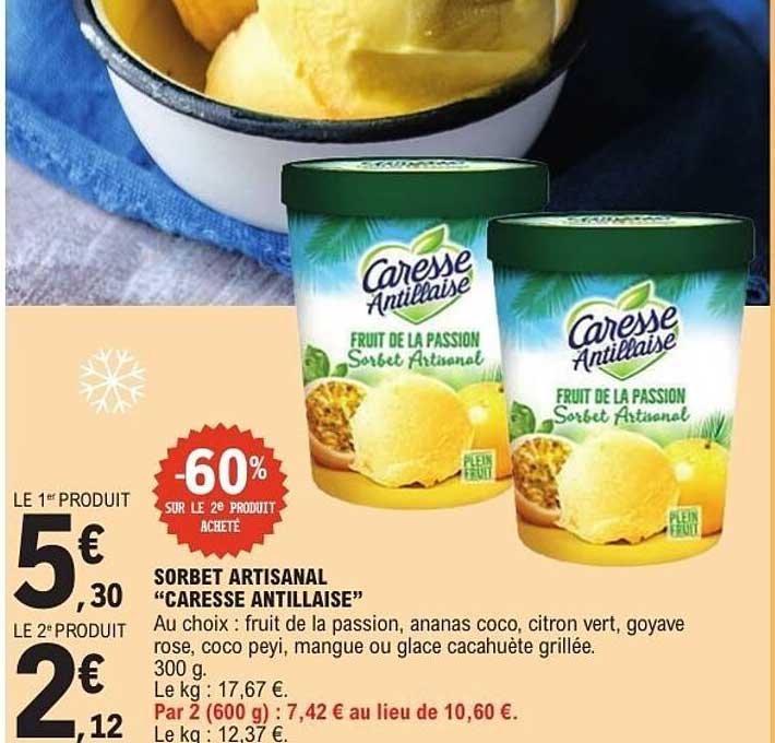Caresse Antillaise Sorbet Artisanal