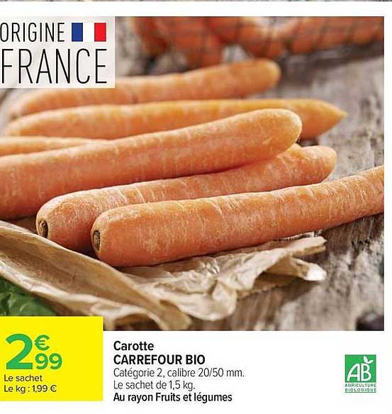 Carotte CARREFOUR BIO