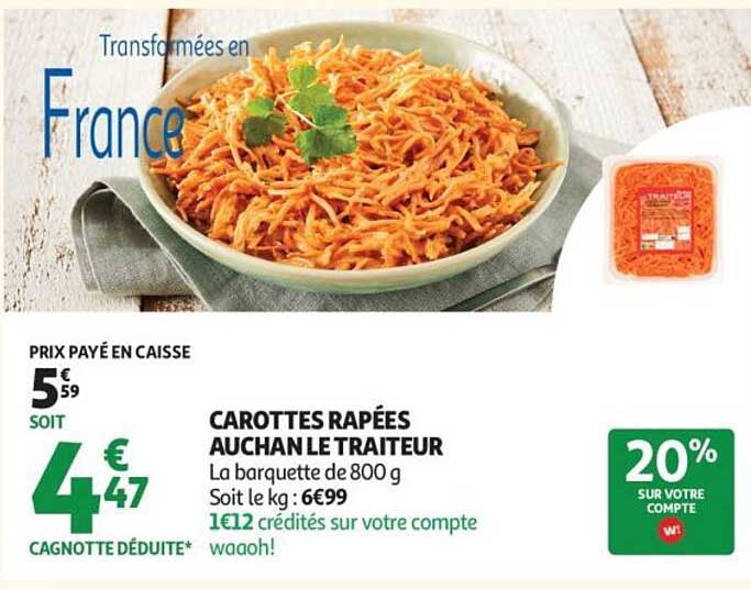 CAROTTES RÂPÉES AUCHAN LE TRAITEUR