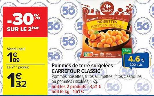Carrefour Classic' Pommes noisettes