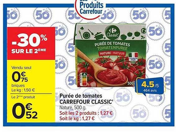 Carrefour Classic' Purée de tomates