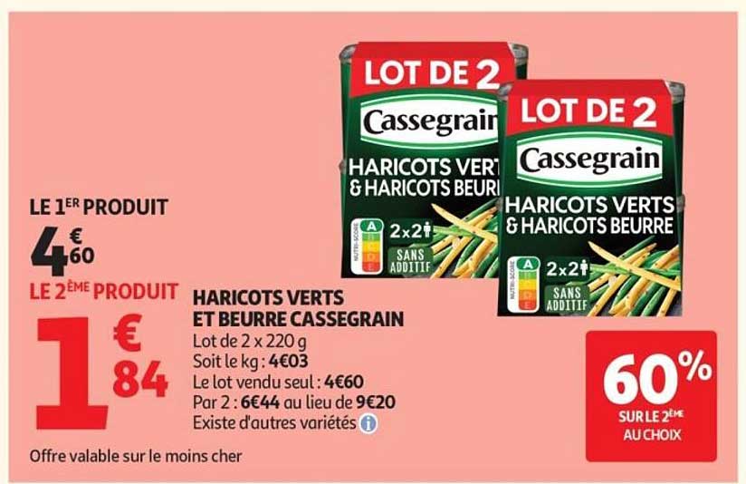 Cassegrain Haricots verts et haricots beurre