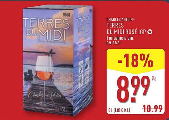 Charles Adelino TERRES DU MIDI ROSÉ IGP