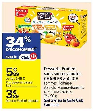 CHARLES & ALICE Desserts Fruitiers