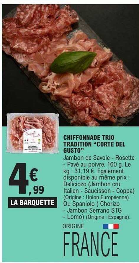 CHIFFONNADE TRIO TRADITION "CORTE DEL GUSTO