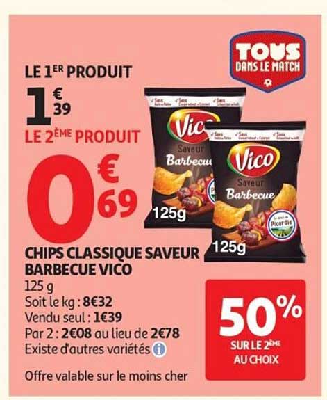 Chips classique saveur Barbecue Vico