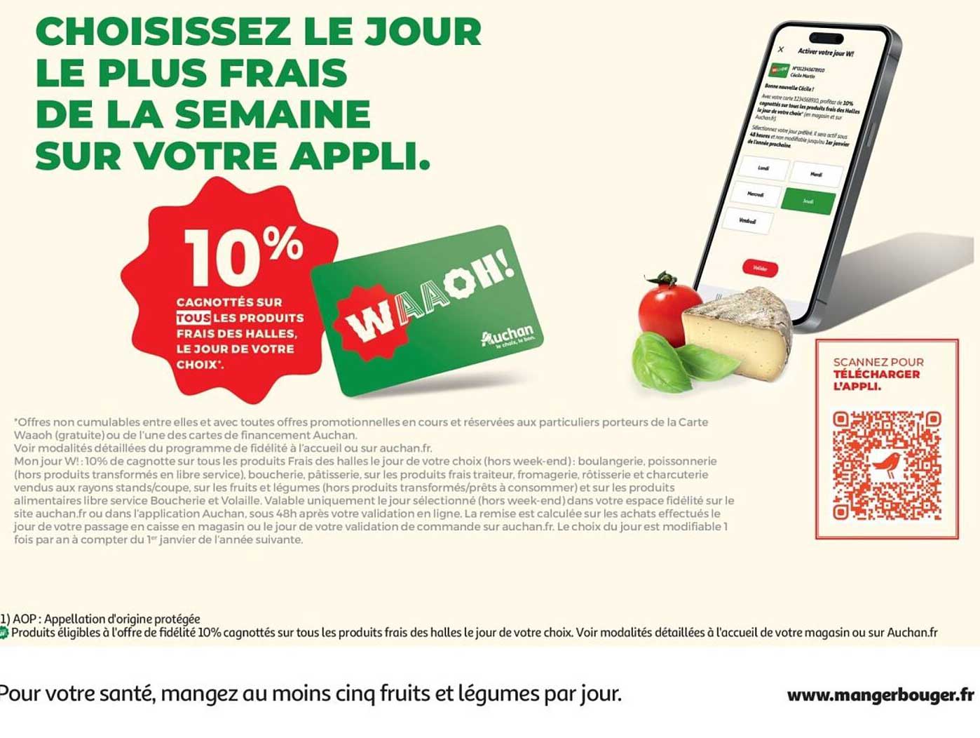 CHOISISSEZ LE JOUR LE PLUS FRAIS DE LA SEMAINE SUR VOTRE APPLI