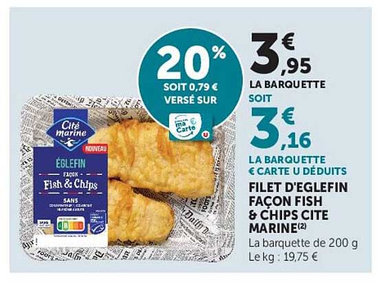 Cité marine Églefin façon Fish & Chips