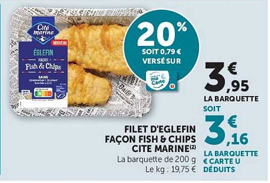 Cité marine Filet d'églefin façon Fish & Chips
