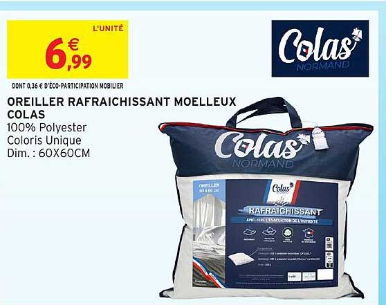 Colas Oreiller Rafraichissant Moelleux