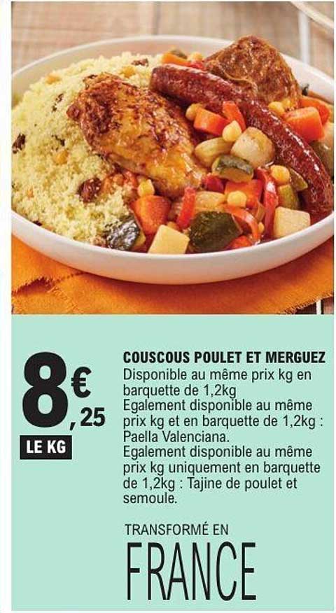 COUSCOUS POULET ET MERGUEZ