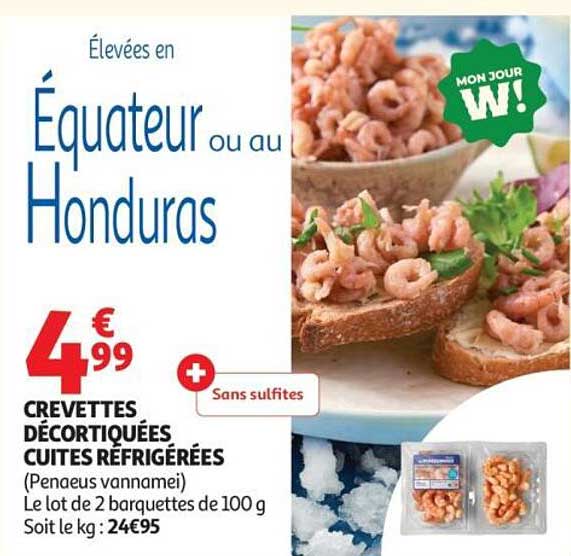 CREVETTES DÉCORTIQUÉES CUITES RÉFRIGÉRÉES