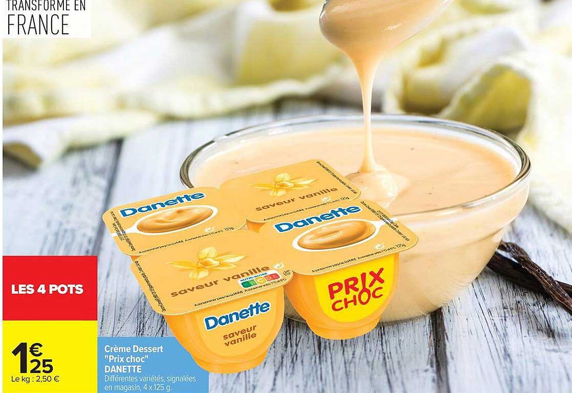 Danette saveur vanille