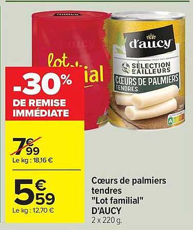 D'aucy Cœurs de palmiers tendres