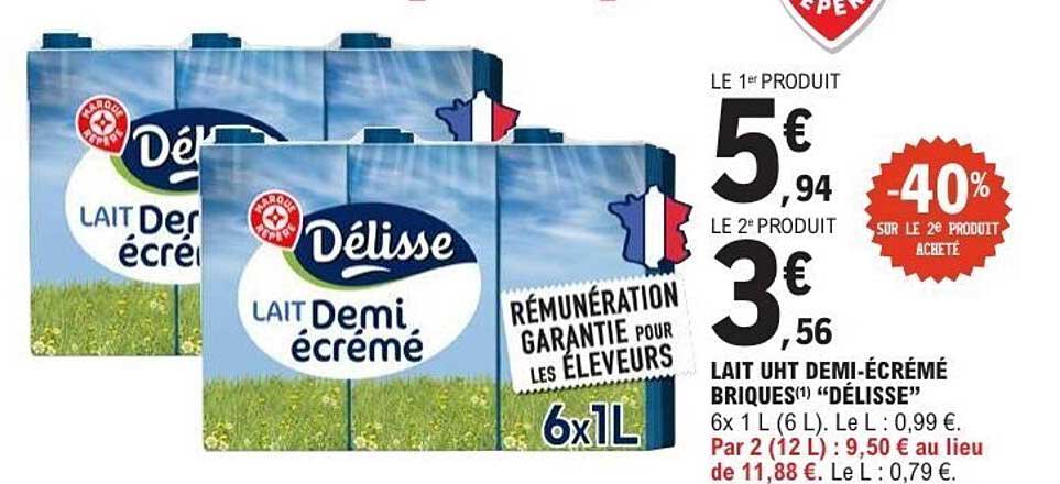 Délisse Lait Demi écrémé