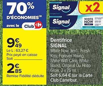 Dentifrice SIGNAL White Now 3en1