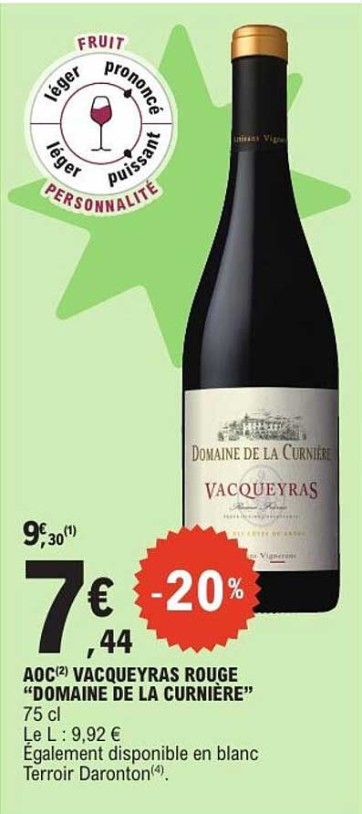 Domaine de la Curnière Vacqueyras Rouge