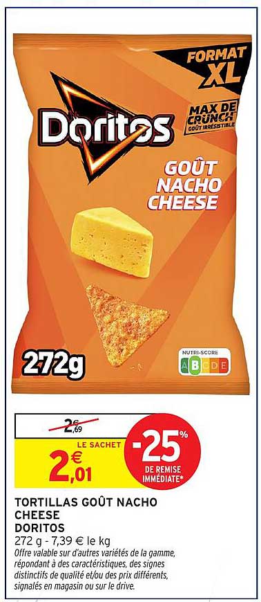 Doritos Goût Nacho Cheese