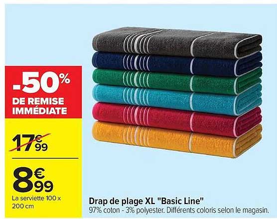 Drap de plage XL "Basic Line