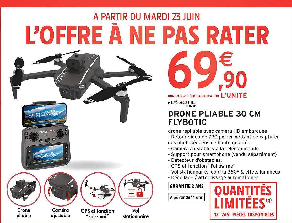 DRONE PLIABLE 30 CM FLYBOTIC