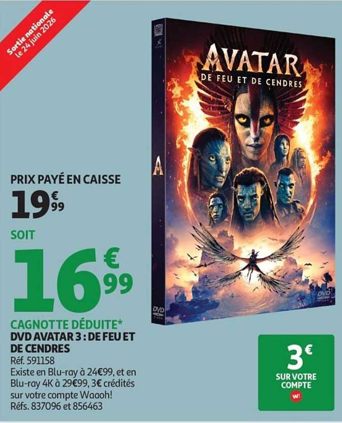 DVD Avatar 3 : De Feu et De Cendres
