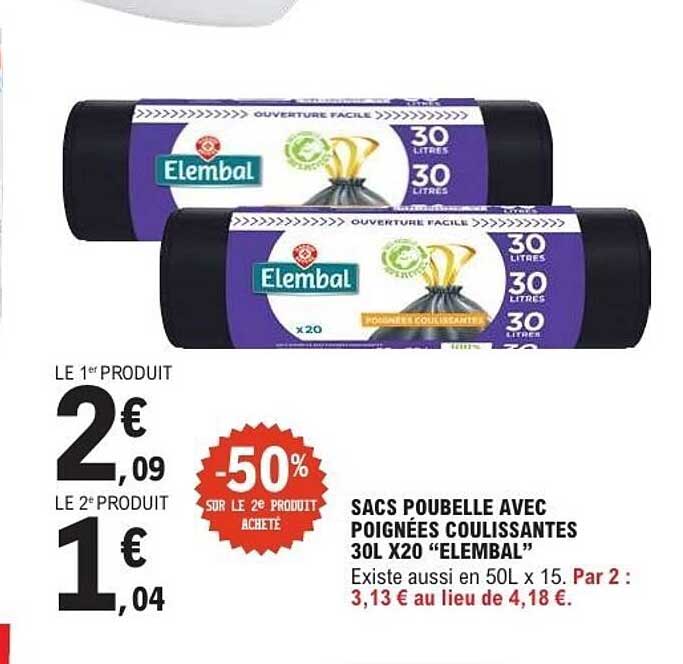 ELEMBAL sacs poubelle
