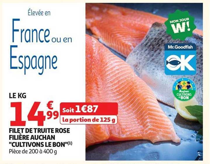 Filet de truite rose