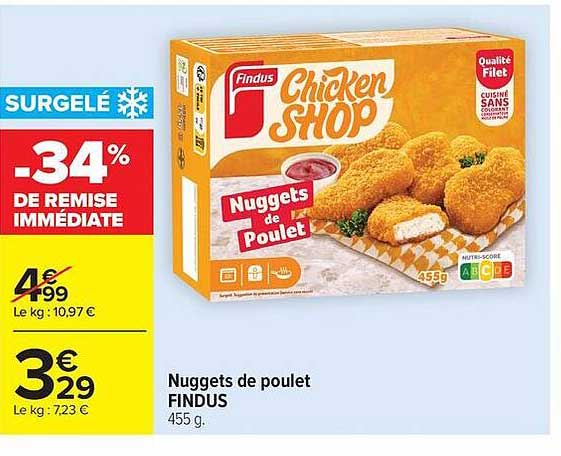 Findus Chicken Shop Nuggets de Poulet