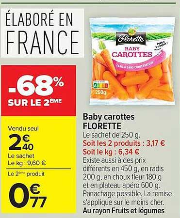 Florette Baby carottes
