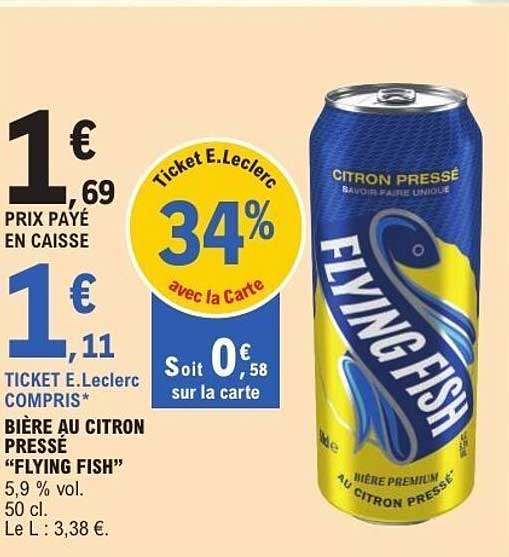 FLYING FISH BIERE AU CITRON PRESSE