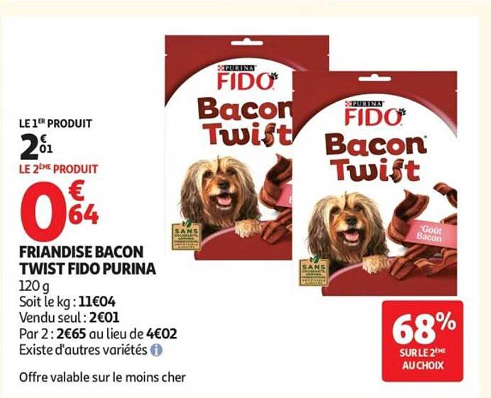 Friandise Bacon Twist Fido Purina