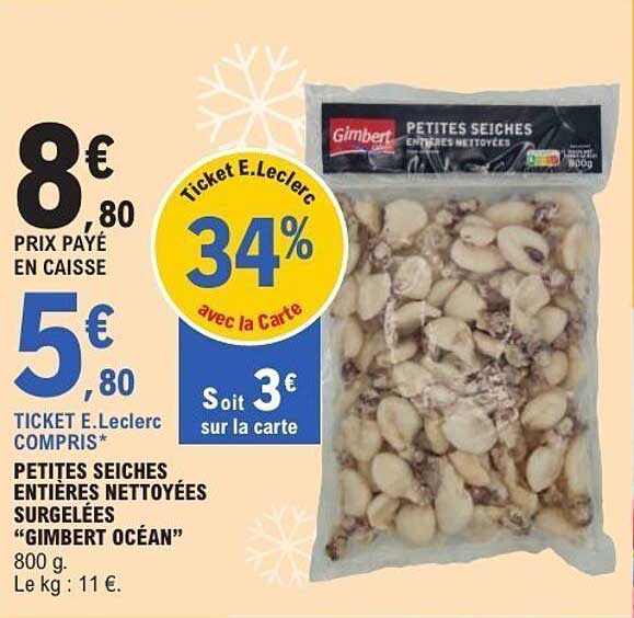 Gimbert PETITES SEICHES ENTIERES NETTOYEES