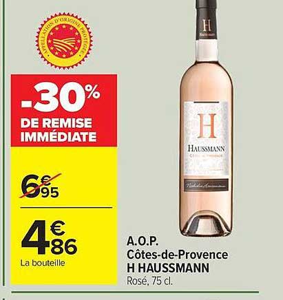 H HAUSSMANN Rosé, 75 cl