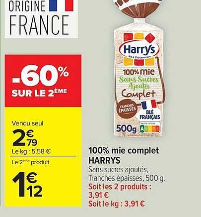 Harrys 100% mie complet