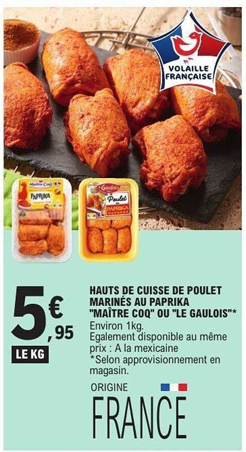 Hauts de cuisse de poulet marinés au paprika