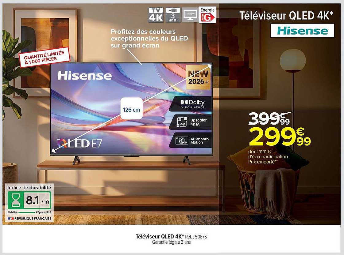 Hisense Téléviseur QLED 4K