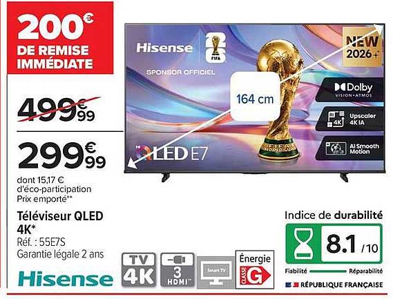 Hisense Téléviseur QLED 4K