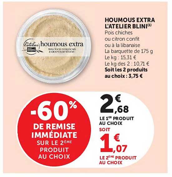 houmous extra L'atelier Blini