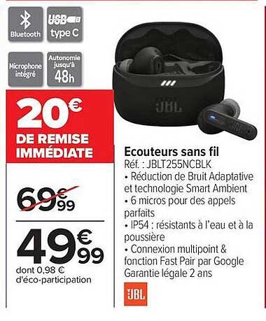 JBL Ecouteurs sans fil