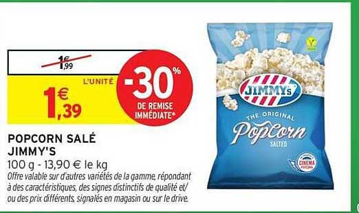 JIMMY'S Popcorn salé