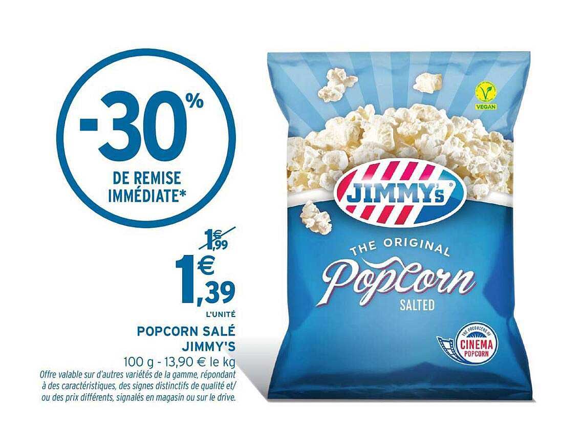 JIMMY'S POPCORN SALTED