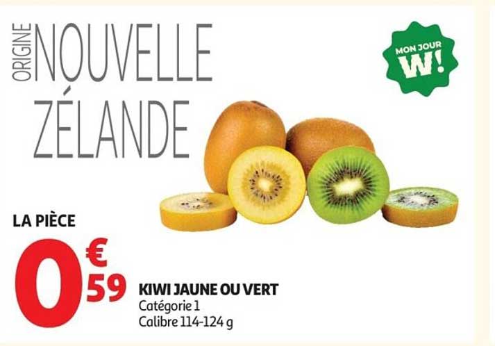 Kiwi jaune ou vert