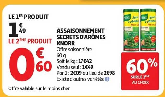 KNORR ASSAISONNEMENT SECRETS D'ARÔMES