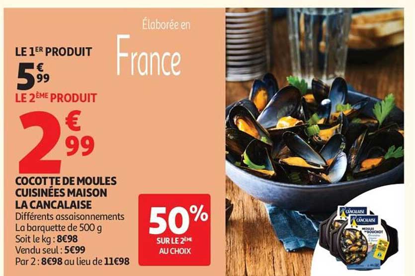 La Cancalaise Cocotte de Moules Cuisinées Maison