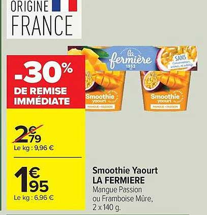 LA FERMIÈRE Smoothie Yaourt